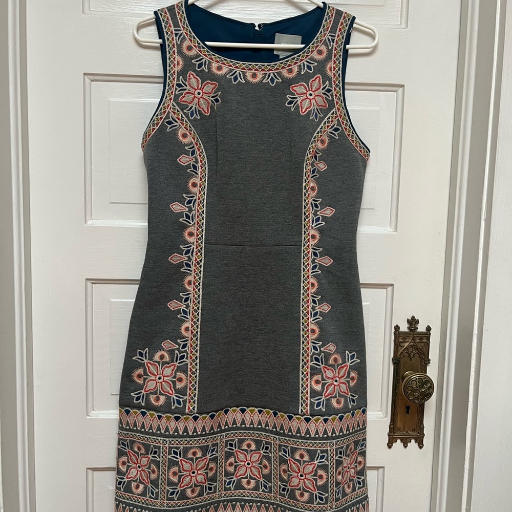 Maeve Gray Sleeveless Dress, Size 8